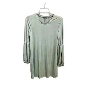 Lily Rose Women's Size Medium Long Sleeve Dress Light Green Lightweight
